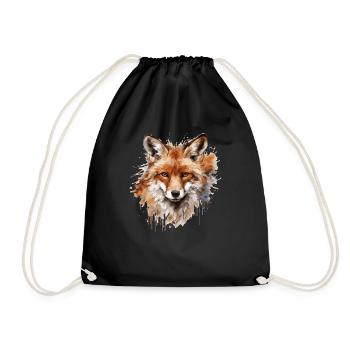Cadeaux amusants pour les amoureux du renard - Sac de sport léger - noir - Devant