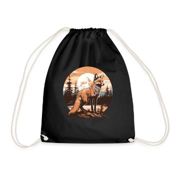 Cadeaux amusants pour les amoureux du renard - Sac de sport léger - noir - Devant
