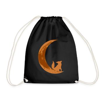 Funny Gifts for Fox Lovers - Drawstring Bag - black - Front