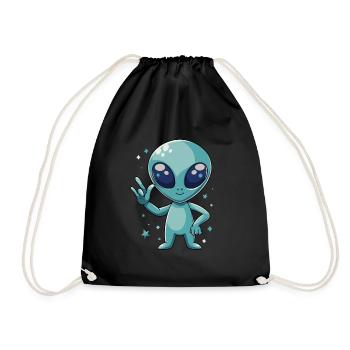 ILY Cat ASL Geste de la main Perte auditive sourde - Sac de sport léger - noir - Devant