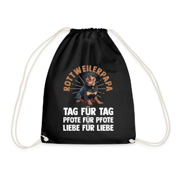 Dog Dad Rottweiler Dad Master Dog Rottweiler - Drawstring Bag - black - Front
