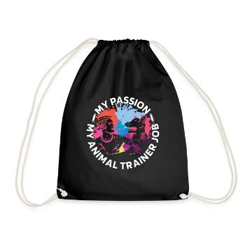 Dresseur d’animaux Ma passion Mon animal Gardien de zoo - Sac de sport léger - noir - Devant