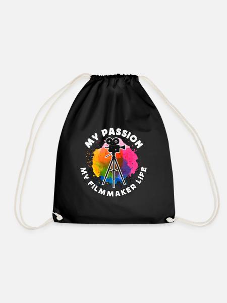Filmmaker My Passion My Filmmaker Job Filmmaking - Drawstring Bag - black