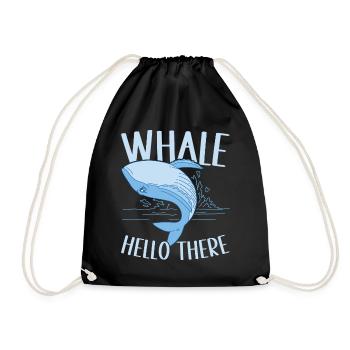 Whales Whale - Drawstring Bag - black - Front