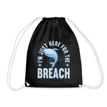 Whales Whale - Drawstring Bag - black - Front