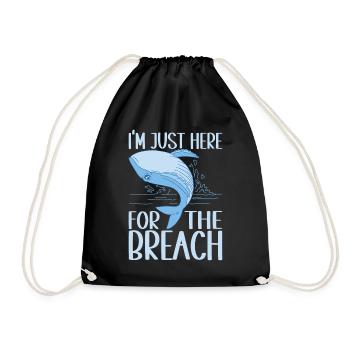 Whales Whale - Drawstring Bag - black - Front
