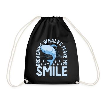Whales Whale - Drawstring Bag - black - Front