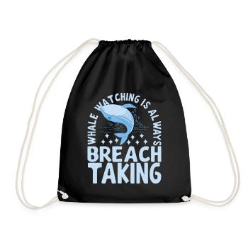 Whales Whale - Drawstring Bag - black - Front