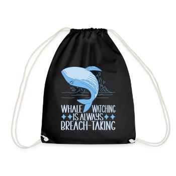 Whales Whale - Drawstring Bag - black - Front