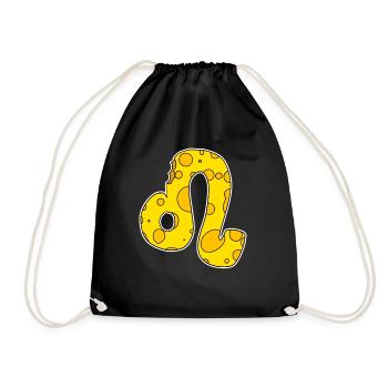 Zodiac sign Leo Symbol - Drawstring Bag - black - Front