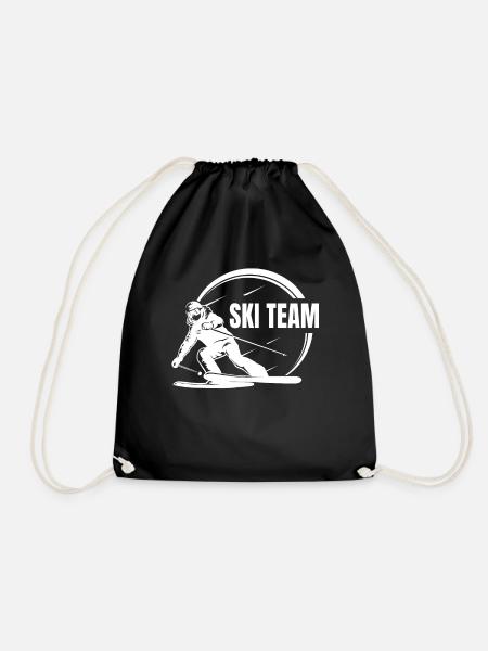 Ski Team Skifahrer Schule Skifahrt Ski-Team Ski - Turnbeutel - Schwarz