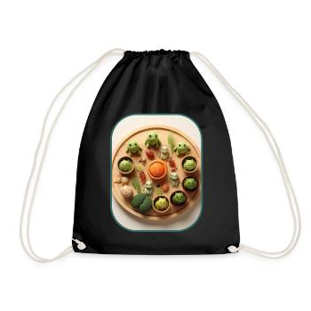 Sushi Frogs Délices Inattendus T-shirt - Sac de sport léger - noir - Devant