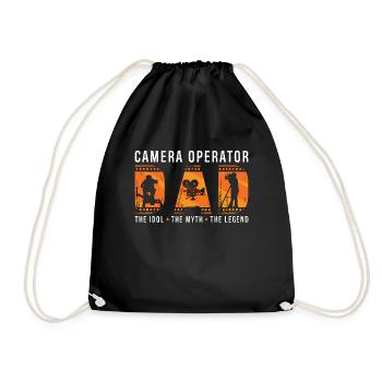 Camera Operator Dad The Idol The Myth Filmmaker - Drawstring Bag - black - Front
