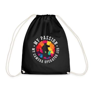 Cadreur Ma passion Ma caméra - Sac de sport léger - noir - Devant