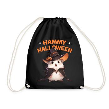 Hammy Halloween Spooky Cute Hamster In Witch Costu - Turnbeutel - Schwarz - Vorne