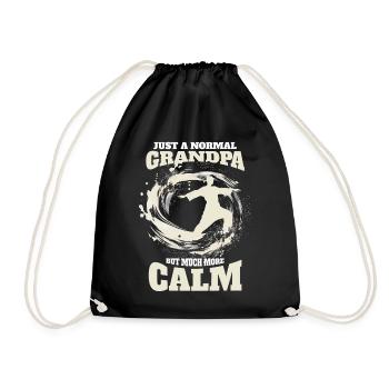 Just A Normal Grandpa Martial Art Meditation Funny - Turnbeutel - Schwarz - Vorne