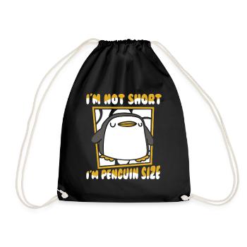 Je ne suis pas petit, je suis pingouin taille manchot empereur - Sac de sport léger - noir - Devant