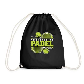 Addicted To Padel Paddle Tennis Paddleball Padel - Drawstring Bag - black - Front