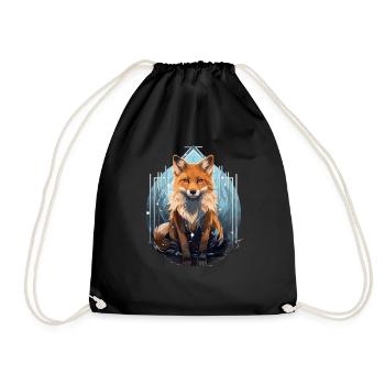 Funny Gifts for Fox Lovers - Drawstring Bag - black - Front