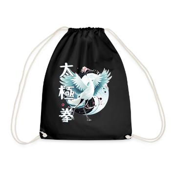 Yin Yang Crane Chinese Martial Art Tai Chi Meditat - Turnbeutel - Schwarz - Vorne