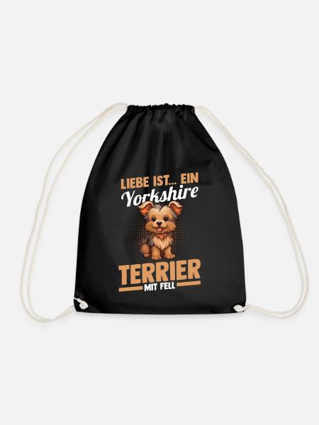 Hund Yorkshire Terrier - Turnbeutel - Schwarz
