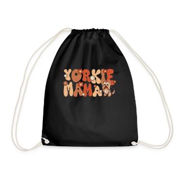 Yorkshire Terrier Groovy Yorkie Mama - Turnbeutel - Schwarz - Vorne