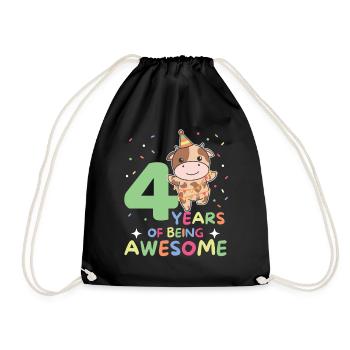 Vache pour les enfants de 4 ans - Sac de sport léger - noir - Devant
