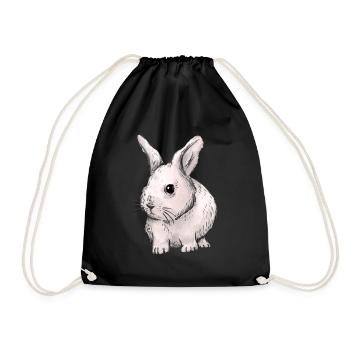 Lapin, lapin, lapin de Pâques, enfants, animaux de compagnie, bébé - Sac de sport léger - noir - Devant
