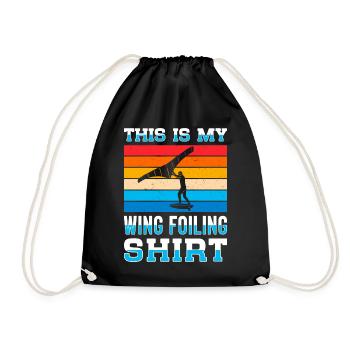 Wingsurfing Foil Wing Wing Boarding Wing Foiling - Turnbeutel - Schwarz - Vorne