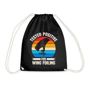 Wingsurfing Foil Wing Wing Boarding Wing Foiling - Turnbeutel - Schwarz - Vorne