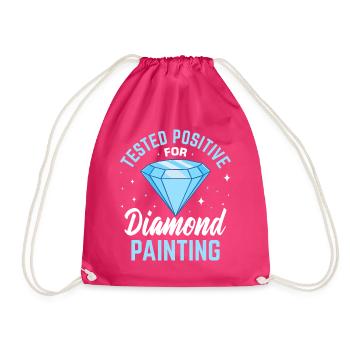 Hobby Diamond Painter Diamant - Turnbeutel - Fuchsia - Vorne
