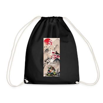 Japon Paysage Samouraï d’Art japonais - Sac de sport léger - noir - Devant
