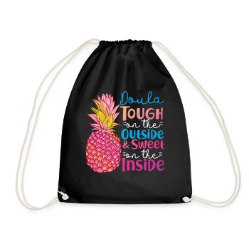Doula Travailleuse à la naissance Doula ananas - Sac de sport léger - noir - Devant