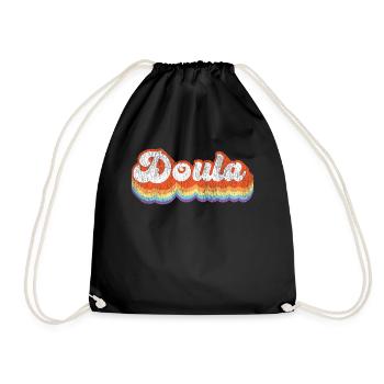 Doula Birth Worker Retro Vintage - Drawstring Bag - black - Front