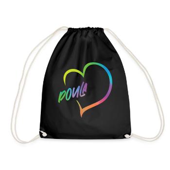 Doula Birth Worker Coeur - Sac de sport léger - noir - Devant