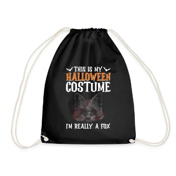 Fuchsliebhaber Gruseliger Fuchs Halloween Geschenk - Turnbeutel - Schwarz - Vorne