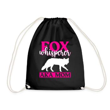 Funny Gifts for Fox Lovers - Drawstring Bag - black - Front