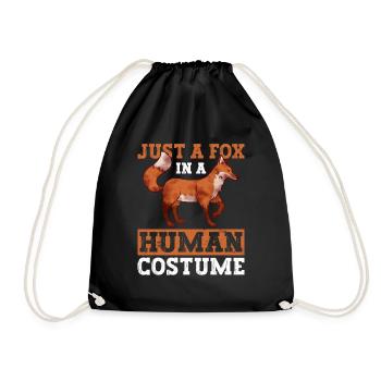 Lustige Fuchs-Halloween-Geschenke - Turnbeutel - Schwarz - Vorne