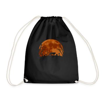 Fox Lover Spooky Fox cadeau d’Halloween - Sac de sport léger - noir - Devant