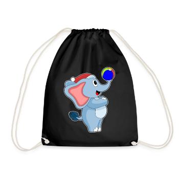 Polo nautique de Noël éléphant - Sac de sport léger - noir - Devant