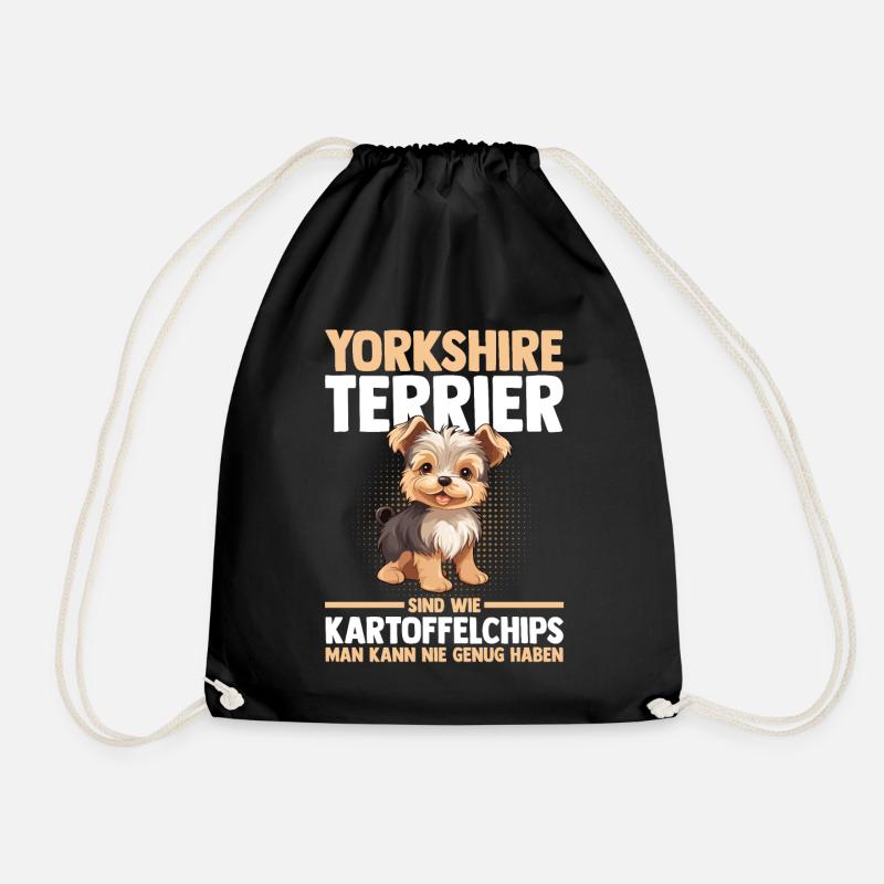 Hund Yorkshire Terrier - Turnbeutel - Schwarz