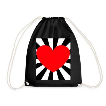 Coeur Coeurs Amour Romance Partenaire Romantique - Sac de sport léger - noir - Devant