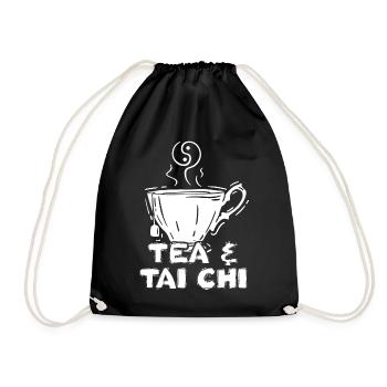Tea And Tai Chi Martial Arts Spiritual Chinese Med - Turnbeutel - Schwarz - Vorne