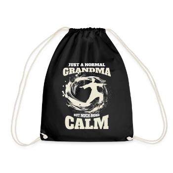 Just A Normal Grandma Martial Art Meditation Funny - Turnbeutel - Schwarz - Vorne