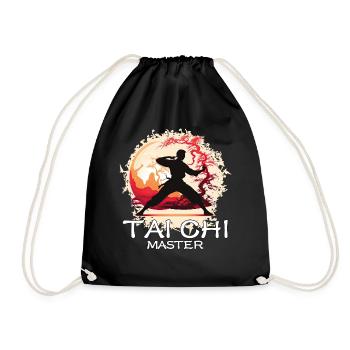 Retro Martial Arts Chinese Meditation Tai Chi Inst - Turnbeutel - Schwarz - Vorne