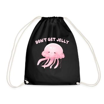 Don't Get Jelly Funny Jellyfish Sea Animal Kawaii - Turnbeutel - Schwarz - Vorne
