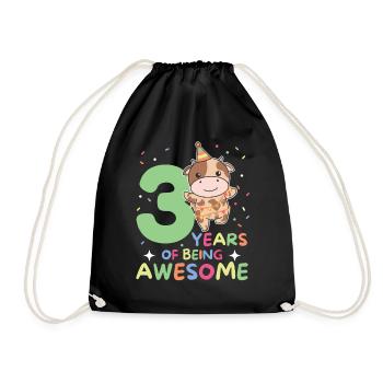 Vache pour les enfants de 3 ans - Sac de sport léger - noir - Devant