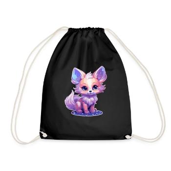 Cadeaux esthétiques pour les amoureux du renard - Sac de sport léger - noir - Devant