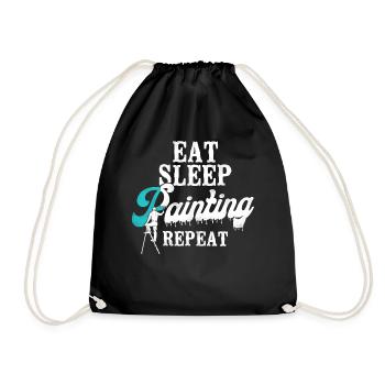 House Painter Decorator Eat Sleep - Turnbeutel - Schwarz - Vorne