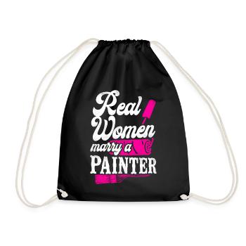 House Painter Decorator Girlfriend - Drawstring Bag - black - Front